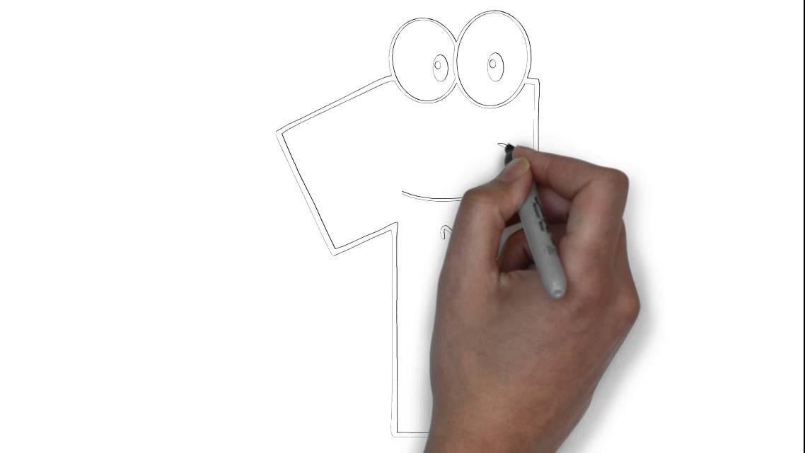 Comment dessiner # le nombre de un - YouTube