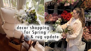 decor shopping for Spring & vintage rug update