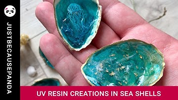 Sea shells turned into sea inspired ornaments using UV resin 🌊 💥