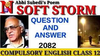 SOFT STORM 🎉 | Class 12(2082) English Unit 2 Chapter 5 Poem Complete Exercises 😱 screenshot 1