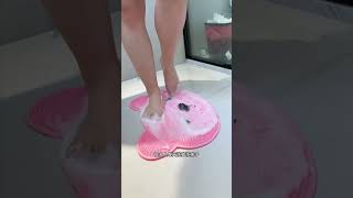 This foot scrubbing mat is so cute!