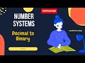 Number Systems | Decimal to Binary | in tamil #3