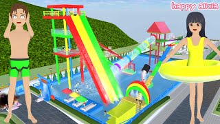 Yuta Mio Ke Waterpark Anto Rusuh Pak Budi🤣😱🤯 | Sakura School Simulator | Happy Alicia