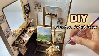 Relax With Me: Building a miniature Art studio 🎨🌿 (Soft Nature Sounds)|DIY miniature room screenshot 3