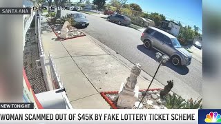 Elderly woman scammed out of thousands of dollars by fake lottery ticket