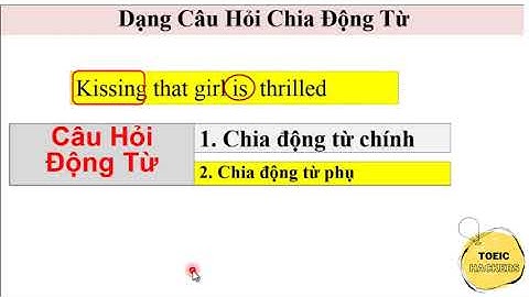 Bài 14-[Mẹo cực logic dễ hiểu] Chia động từ trong Part 5 TOEIC-Phần 1 Động từ chính