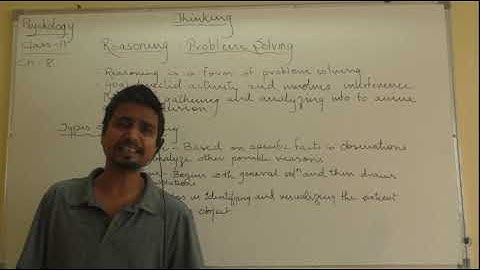 ""REASONING - PROBLEM SOLVING" CLASS 11 PSYCHOLOGY CHAPTER 8 THINKING