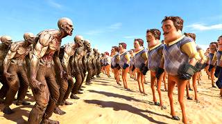 10.000 ZOMBİYE KARŞI HELLO NEIGHBOR ORDUSU 🧟‍♂️🏘️ Ultimate Epic Battle Simulator screenshot 2
