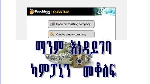 How to use Peachtree Accounting In Amharic part Two