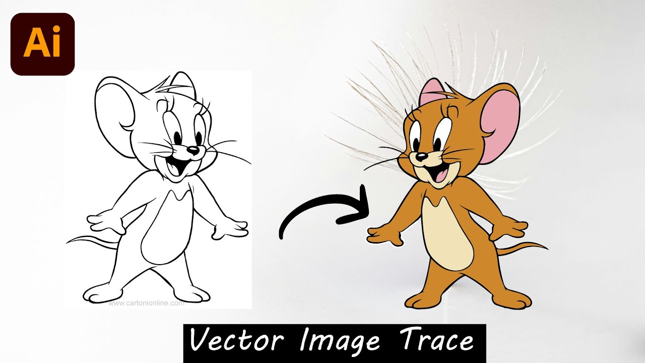 Adobe Illustrator VECTORIZE Tutorial (Image Trace) Ai Art - YouTube