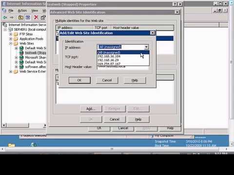 Assign an IP address to a website in Windows IIS