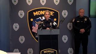 Watch Monroe police give update on overnight shooting involving officer