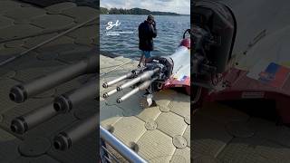An Adjustable Exhaust And It Can Go Over 100Mph! 😱🔥 I 🎥: @Europeanpowerboatracing4957 #Boat #Speed