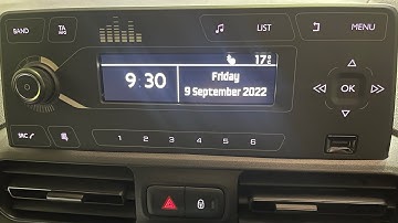 Berlingo Partner Combo Clock Setting How to change the time and date in the radio
