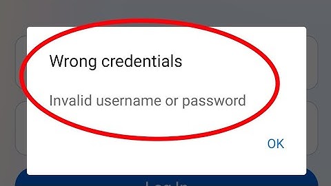facebook wrong credentials invalid username or password