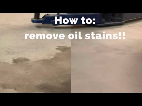 How to remove oil stains from garage floor/driveway