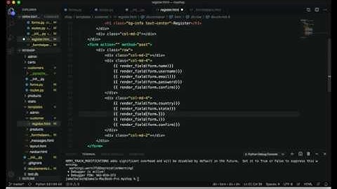 ecommerce online shop create customer registration template form with python flask framework part 31