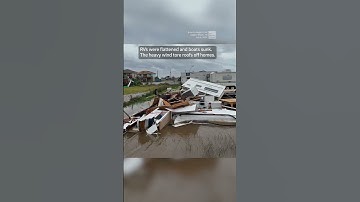 Drone Video Shows Flooding, Damage In Texas