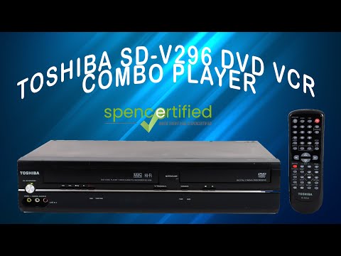 TOSHIBA SD-V296 DVD VCR COMBO PLAYER BLACK TUNERLESS HIGH QUALITY VHS TAPE PLAYER