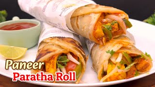 Street Style Paneer Paratha Roll | Paneer Roll Recipe | Lacha Paratha Recipe | SAMREEN SABAH