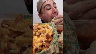 EATING wingstop voodoo fries, chipotle loaded burrito mukbang asmr