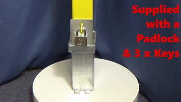 100P Yellow & Black Removable Bollard with Eyelets