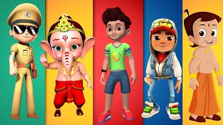 LITTLE SINGHAM, CHHOTA BHEEM, LITTLE GANESHA, KICKO & SUPER SPEEDO, SUBWAY SURFERS All Gameplay screenshot 5