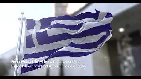 Greece flag with 3d effect blowing in the wind 3D Flag V2 long
