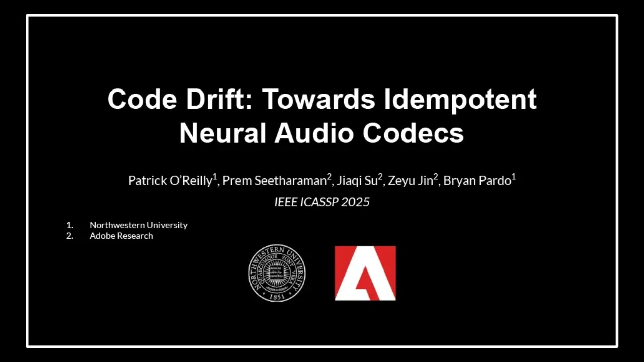 Code Drift: Towards Idempotent Neural Audio Codecs