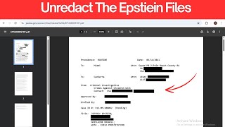 How to Unredact the Epstein Files by just Microsoft Word 