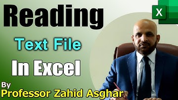 Reading Text File in Excel | Professor Zahid Asghar | Pakistan Economic Forum
