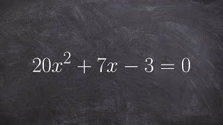Solving an equation by quadratic formula