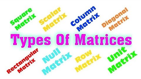 Types Of Matrices | Diagonal Matrix | Scalar Matrix | Square Matrix | Unit Matrix Ezii Mathematics