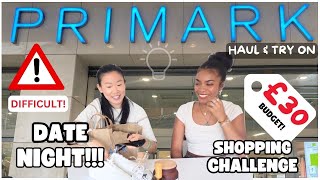 DATE NIGHT PRIMARK SHOPPING CHALLENGE | £30 BUDGET | HAUL and TRY ON | London | ZANGURU | 2024