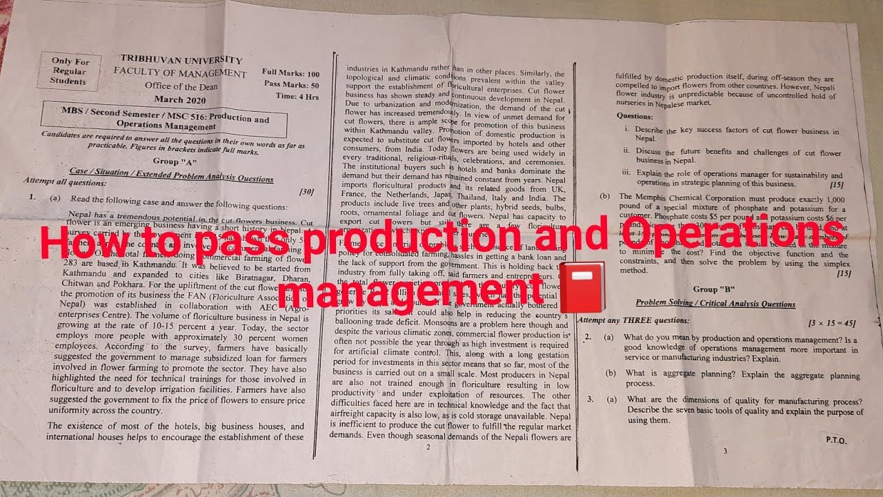 how to pass production and operation management 📖