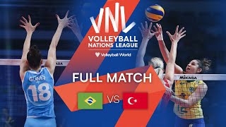 🇧🇷 BRA vs. 🇹🇷 TÜR - Full Match | Women’s Semifinal Match VNL 2019