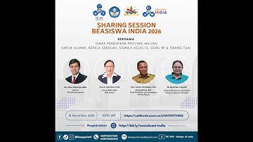 Sosialisasi Beasiswa INDIA 2026 (Provinsi Maluku)