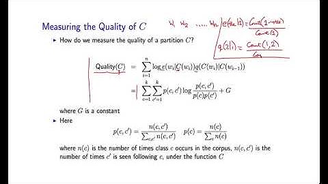 17 - 4  The Brown Clustering Algorithm (Part 2)