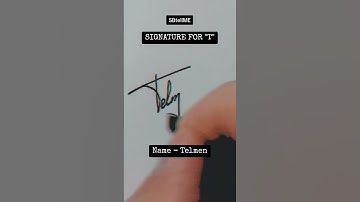 Signature for T | Telmen | SBtellME Calligraphy and Handwriting #shorts #signature #calligraphy