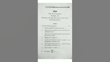 +3 3rd SEM Phy Core 6 (VI) 2024 Utkal University Questions | PYQ