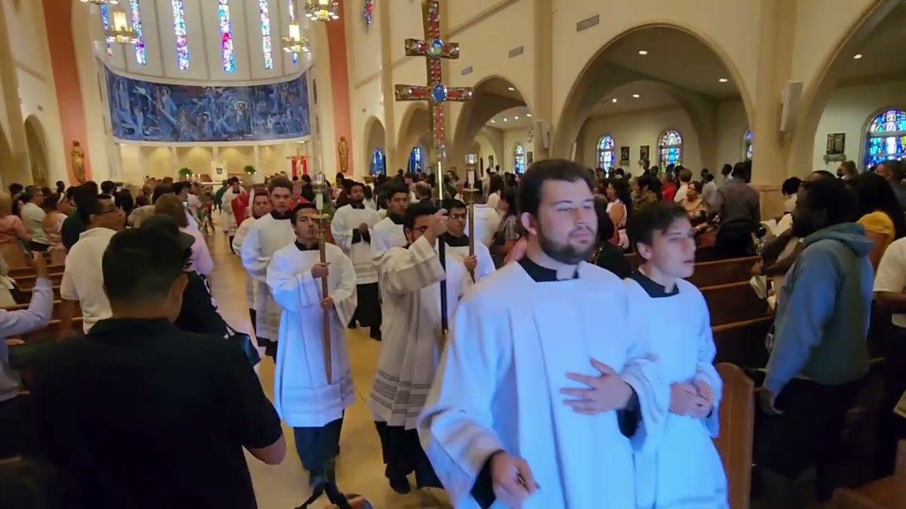 Palm Sunday Mass at Saint Mary Cathedral in Miami, Florida, held on April 13, 2025