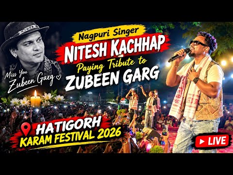 Nagpuri Singer Nitesh Kachhap Paying Tribute To Legend Zubeen Garg at Hatigorh Karam Featival