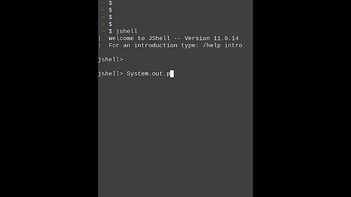 Java Hello World with jshell