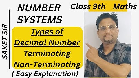 Number System | Types of Decimal Number | Terminating & Non-Terminating Decimal | Class 9 #decimals