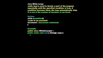 while Loop in Java!! Control Statements-Part 4!!Java Tutorial!! #java #shorts #coding #status #video