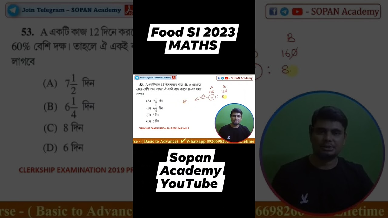 WB Food Sub Inspector 2023 Food si question 