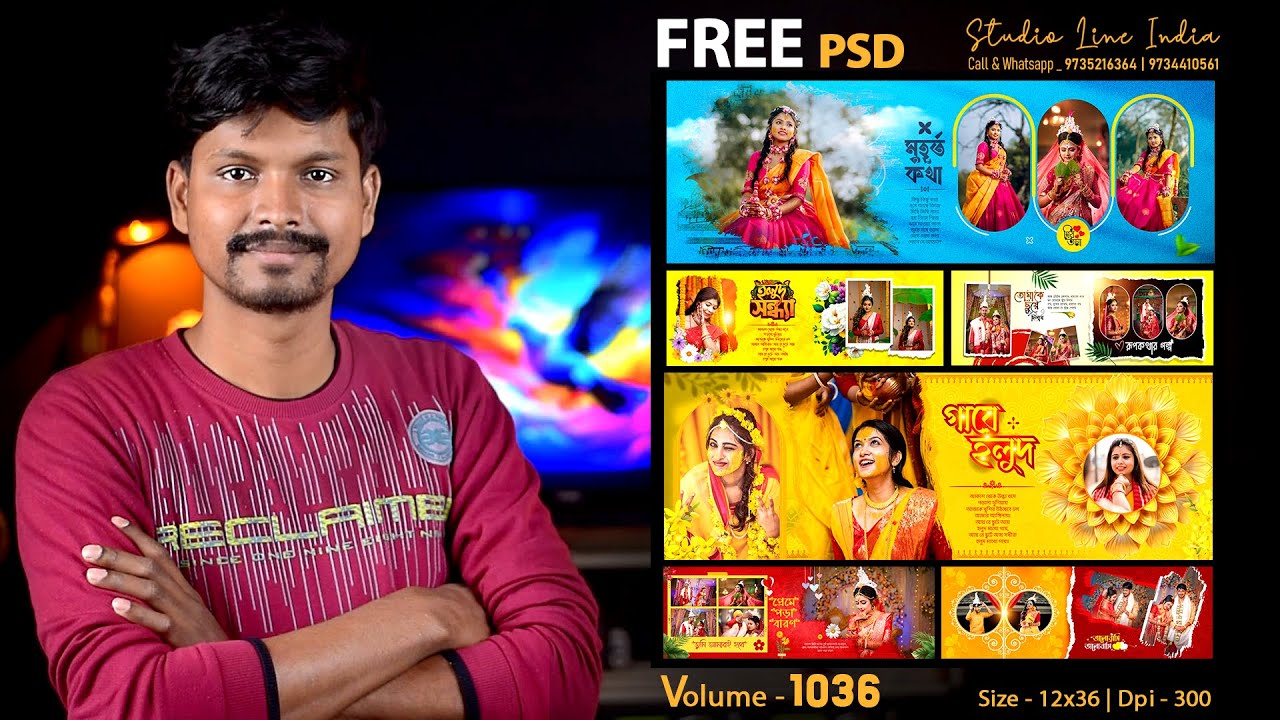 🔥 NEW 2026 PREMIUM 12x36 Wedding Album PSD | FREE Download | No Password