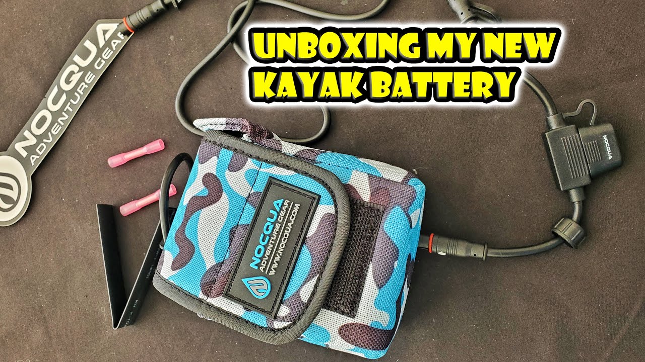Nocqua Pro Power 10Ah Camo Lithium Battery Unboxing for Kayak Fishing