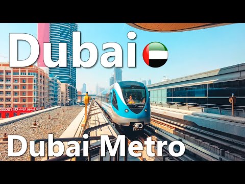 Dubai Metro Tour Ride Around The City in a Golden Wagon 4K🇦🇪