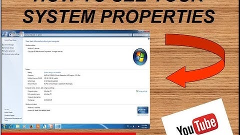 HOW TO SEE SYSTEM PROPERTIES IN CONTROL PANEL